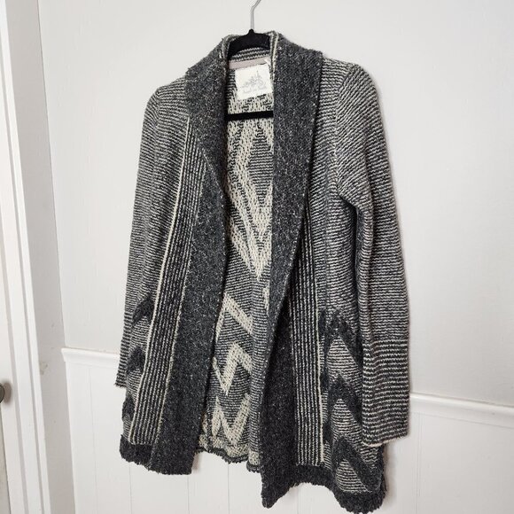 ANGEL OF THE NORTH Anthropologie Wool Gray Equinox Chunky Cardigan Sweat… - Picture 1 of 7